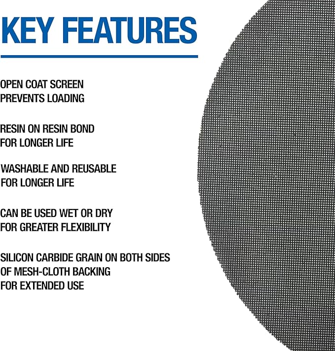 443180 Floor Sanding Screen Disc, 10 Pack, 16", Grit 180