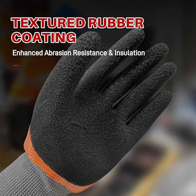 Electrical Insulated Gloves, 500V High Voltage Resistance Electrician Safety Gloves, Rubber Non Slip Work Gloves (500V|double insulated, Large)