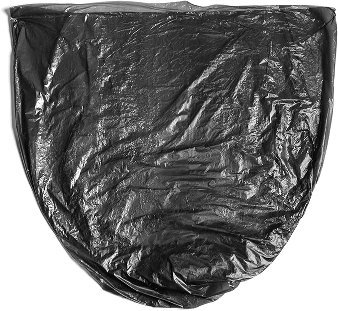 Aluf Plastics High Density Trash Bags, 10 Gallon, 1000 Count, 8 Micron (eq), 24" x 24", Black, for Bathroom, Office, Industrial, Commercial, Janitorial, Municipal, Recycling