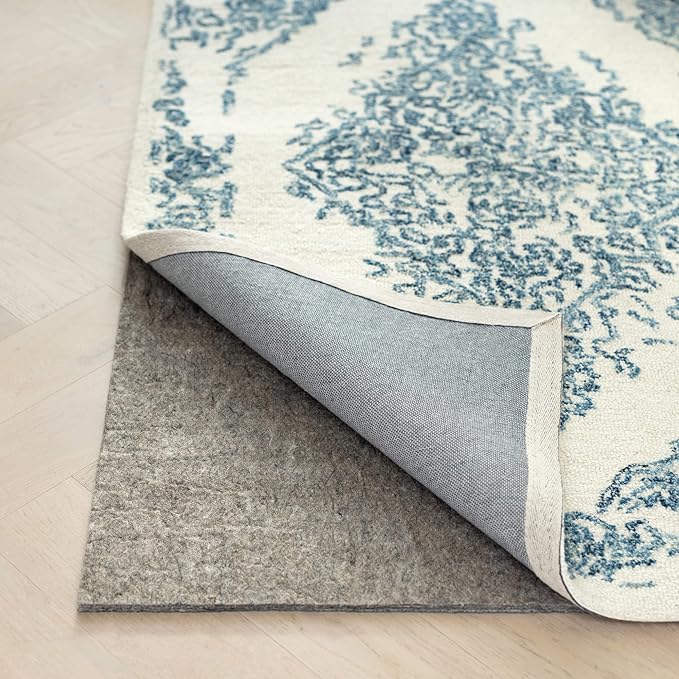 RUGPADUSA - Dual Surface - 3'x5' - 3/8" Thick - Felt + Rubber - Enhanced Non-Slip Rug Pad - Adds Comfort and Protection - for Hard Surface Floors