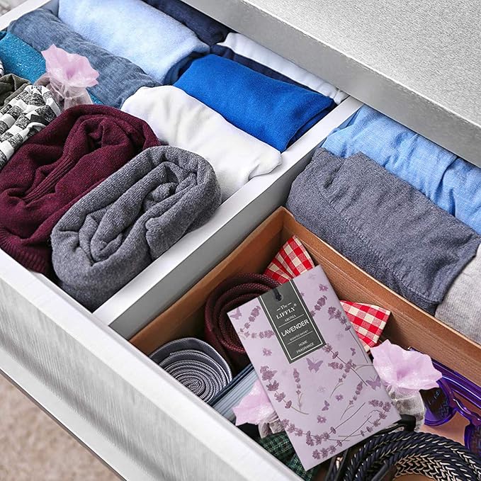 14 Packs Scented Sachets Bag for Drawers and Closets Long-Lasting Home Fragrance Sachet Lavender Rose Jasmine Ocean Vanilla Sandalwood 6 Different Scent Gift Box