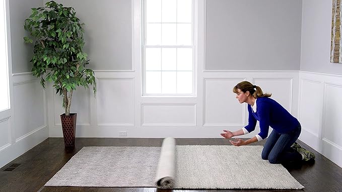 RUGPADUSA - Dual Surface - 5'10" x 8'10" - 1/8" Thick - Felt + Rubber - Non-Slip Backing Rug Pad - Adds Low-Profile Comfort and Protection
