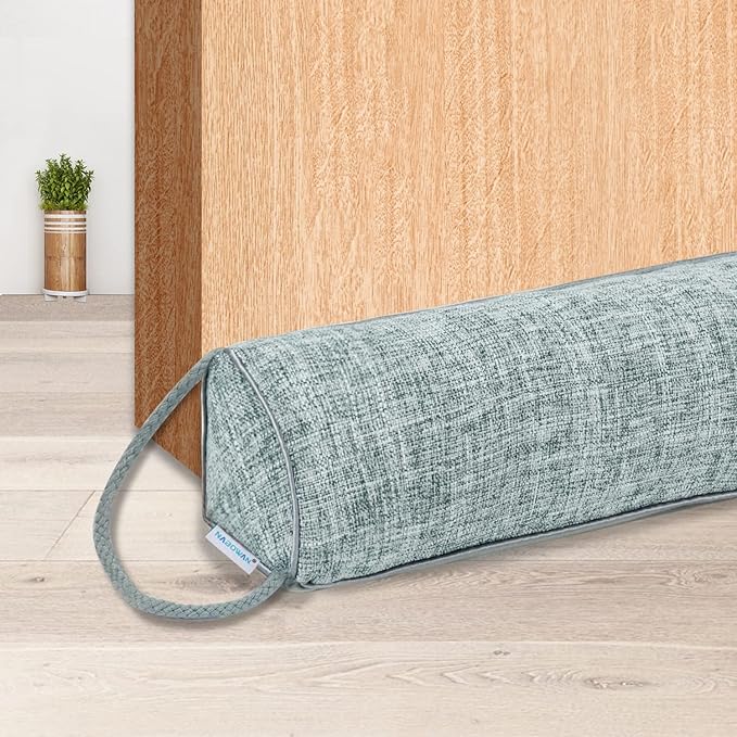 NABOWAN 36" Weighted Under Door Draft Stopper -Triangular Door Draft Blocker with Hook Loops for Easy Install, Save Energy, Home Room Essentials
