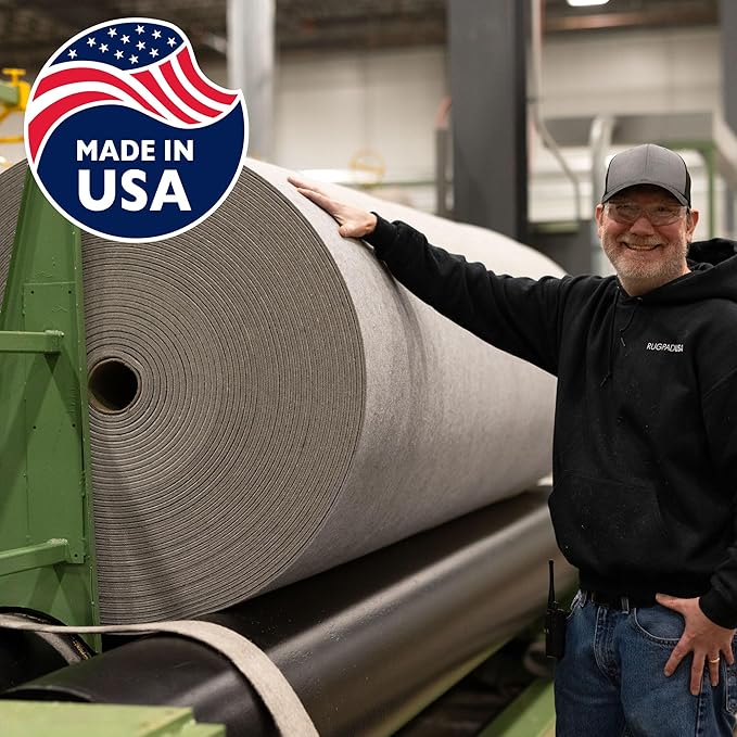 RUGPADUSA - Eco-Plush - 10'x12' - 3/8" Thick - 100% Felt - Extra Cushioned Rug Pad - Available in 3 Thicknesses, Many Custom Sizes