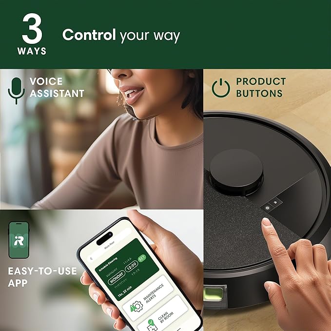 iRobot Roomba 104 Vac Robot Vacuum - Intense Power-Lifting Suction, Smart & Fast Home Mapping, Ideal for Pet Hair, LiDAR Navigation, Multi-Surface Cleaning, Cleans in Neat Rows, Self-Charging