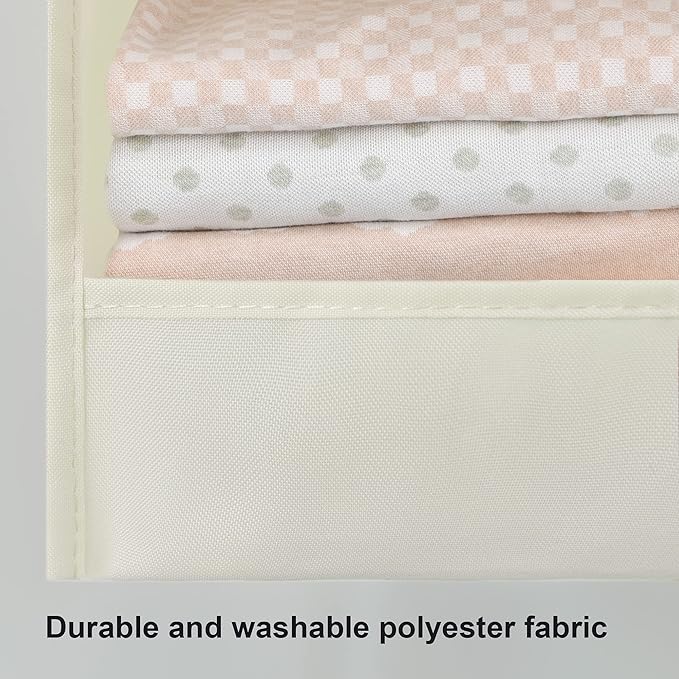 GRANNY SAYS 3-Shelf Hanging Organizer, Foldable Hanging Closet Storage, Hanging Shelves for Wardrobes & RV Closet, Beige, 29 ½" H X 12" W X 12" D, 1-Pack