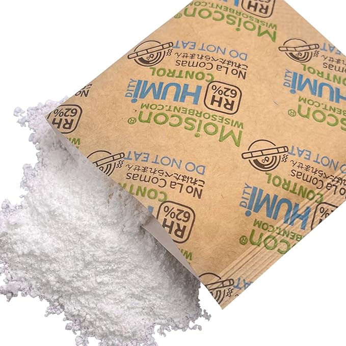 30 Pack 62% RH 8 Gram Two-Way Humidity Control Packs for Storing 1 oz, Size 8 Moisture Control Packets Individually Wrapped