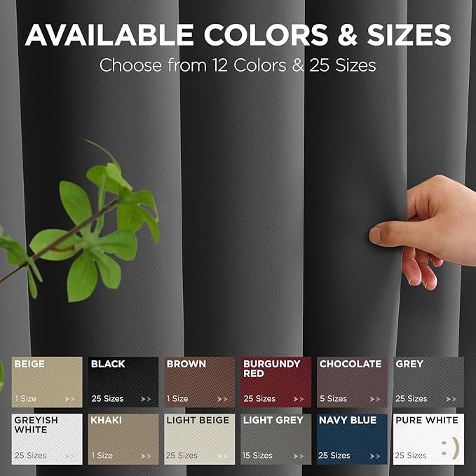 Joydeco Blackout Door Curtain for Doorway Privacy 78 Inches Long, Grommet Closet Curtain for Open Closet, Room Divider for Bedroom Living Room (Grey, 52Wx78L, 1 Panel)
