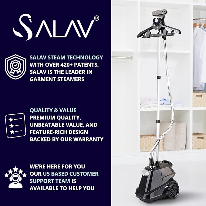 SALAV Garment Steamer Descaler/Decalcifier Packets for Mineral Deposits and Build-up Removal, Maintenance for Clothes Steamer, Use 1 Packet Every 4 Months, 3-pack