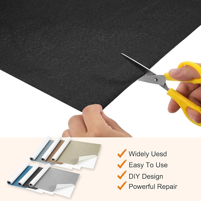 Repair Patches Repair Tape Self-Adhesive DIY Repair Patch Linen Gear Patch for Sofa, Furniture, Chair, Clothing,Tents,35x79 Inch,Light Khaki