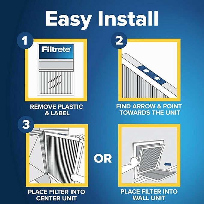 Filtrete 14x30x1 AC Furnace Air Filter, MERV 11, MPR 1000, Micro Allergen Defense, 3-Month Pleated 1-Inch Electrostatic Air Cleaning Filter, 6 Pack (Actual Size 13.81x29.81x0.81 in)