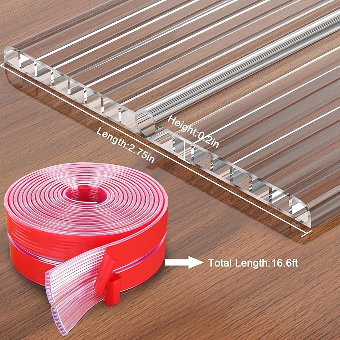 HOMREALM Baby Proofing16.4ft Long (2.75" Wide) Corner Guards Furniture Corner & Edge Safety Bumpers Corner Covers Protectors Baby Proof Bumper & Cushion to Cover Sharp Furniture & Table Edges