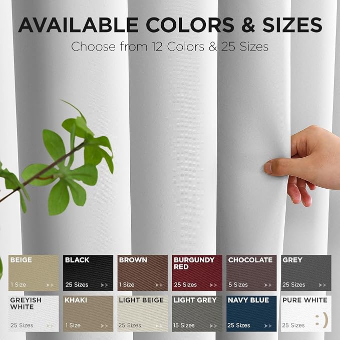 Joydeco Blackout Door Curtain for Doorway Privacy 96 Inches Long, Grommet Closet Curtain for Open Closet, Room Divider for Bedroom Living Room (Greyish White 52Wx96L, 1 Panel)