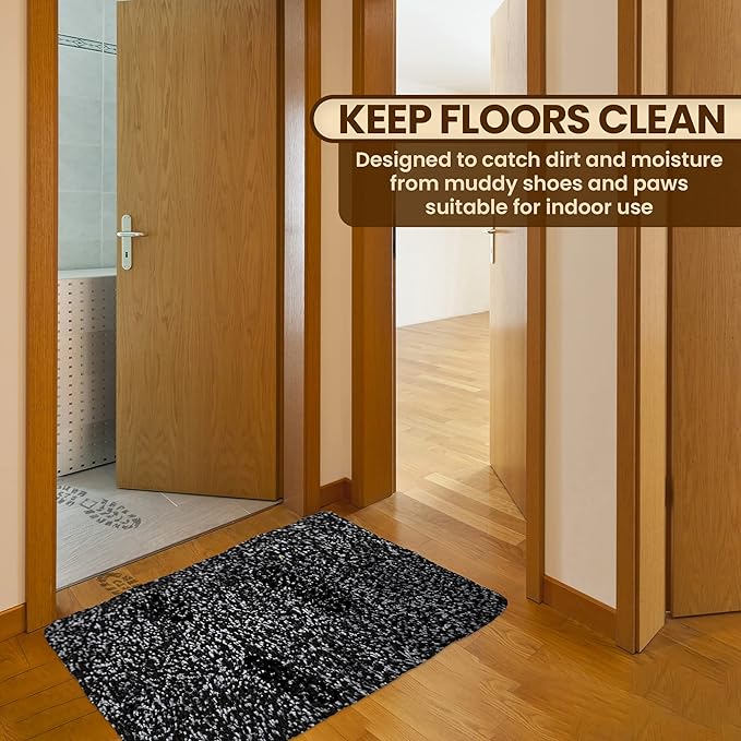 Premium Microfiber Indoor Door Mat – 36"x72" Washable Entry Mat, Non-Slip, Waterproof Backing, Super Absorbent, Low Profile Entryway Doormat for Indoor Entrance