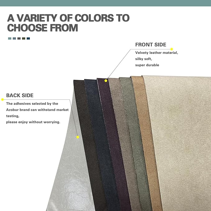 Velvet Repair Patch, Self-Adhesive Flannel Fabric Patch, Multi Colors, Microfiber Patch，Can be Used to Patch Sofas, Car Seats, Handbags, Jacket Holes and Tears (Grayish White)