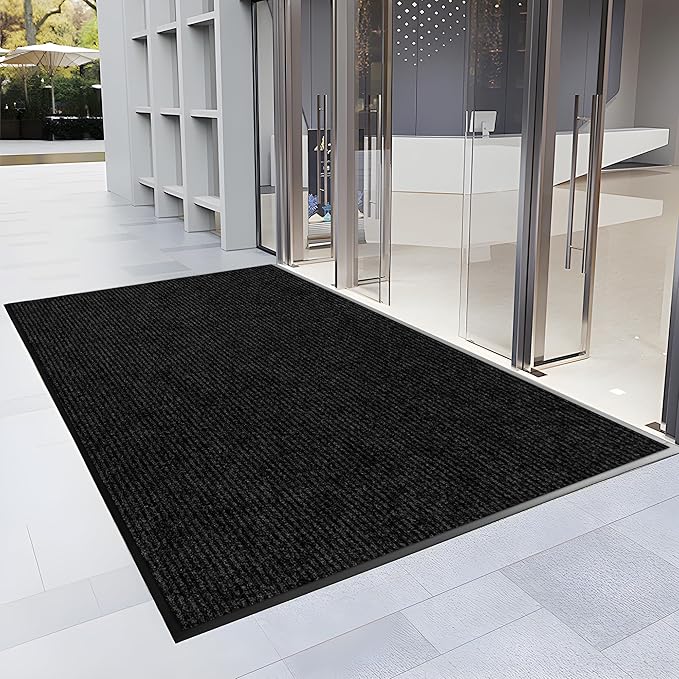4′ x 48′ Front Door Mat Indoor Outdoor Entrance, Commercial Floor Mat Heavy Duty Dirt Trapper Entryway Doormat, Custom Size Non Slip Rubber Backing Welcome mat, Door Mat for High Traffic Area