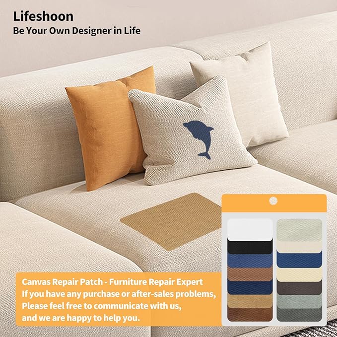 Fabric Repair Patches, 17X79 Inch Canvas Self-Adhesive Fabric Patches Tape Durable, DIY Large Canvas Repair for Sofa, Couches, Furniture, Chair, Clothing （17X79 Inch, Medium Grey）