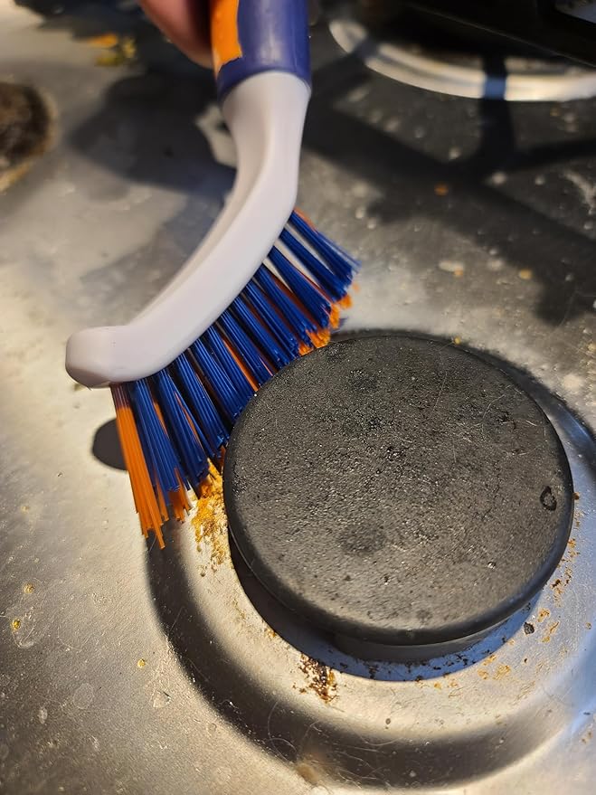Bring It On Grout Cleaning Brush – Crevice Cleaning Brush with Stiff Nylon Bristles – 8-inch Heavy-Duty Grout and Tile Cleaner Brush – Scrubbing Brush for Corners, Bathroom, Kitchen, Tile, 6 Pack