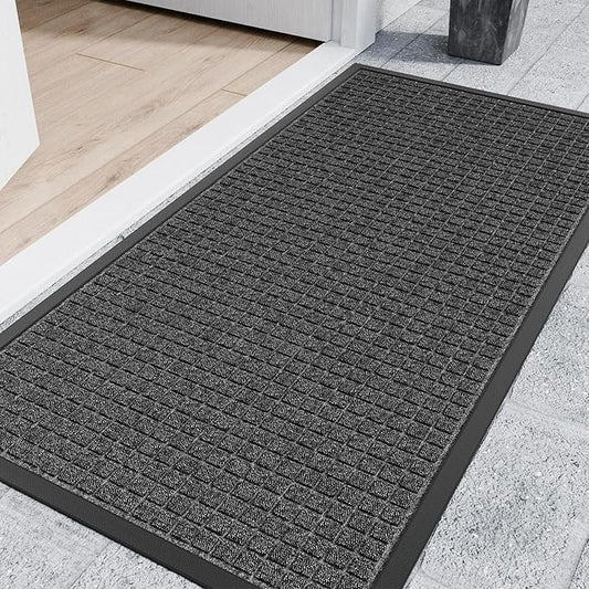 Indoor Outdoor Front Door Mats, 72" x 24" Rubber Backing Non Slip Durable Welcome Floor Mats for Patio, Garage Entrance, Stain and Fade Resistant Commercial Doormats for High Traffic