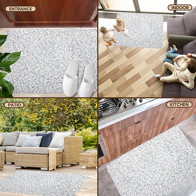 Premium Microfiber Indoor Door Mat – 36"x60" Washable Entry Mat, Non-Slip, Waterproof Backing, Super Absorbent, Low Profile Entryway Doormat for Indoor Entrance