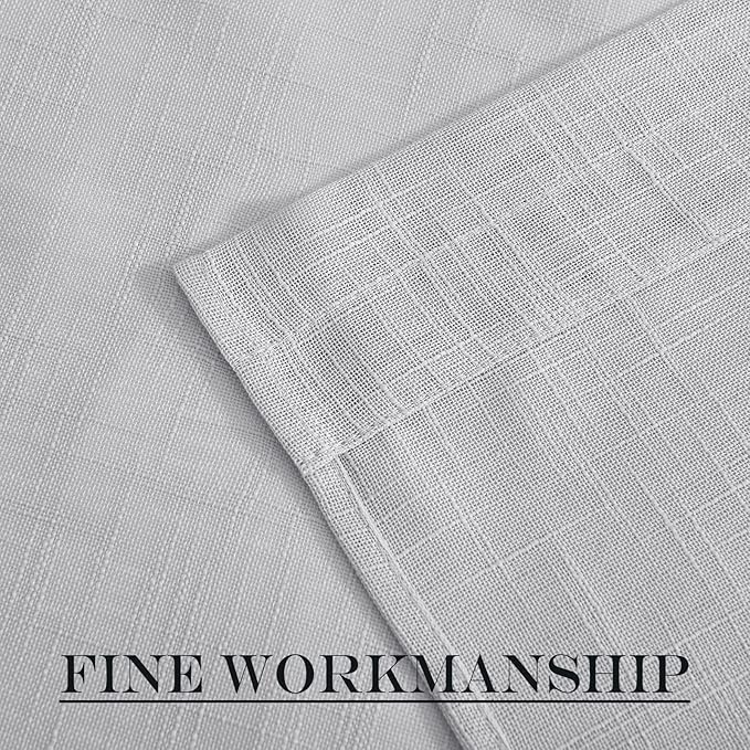 NICETOWN Side Door Window Curtains for Front French Door Curtain for Small Window Sidelight, Sheer Rod Pocket Kitchen Curtains with Tieback, 1 Panel, Light Grey, 26" W x 64" L