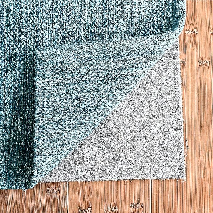 RUGPADUSA - Dual Surface - 10' Square - 1/4" Thick - Felt + Rubber - Non-Slip Backing Rug Pad - Safe for All Floors