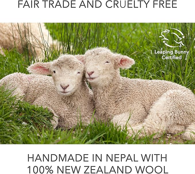 Friendsheep Wool Dryer Balls 6 Pack XL Organic Premium Reusable Cruelty Free Handmade Fair Trade No Lint Fabric Softener - Panda Pack