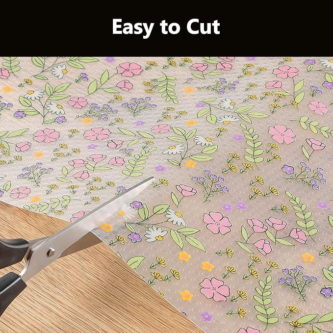 INNOLITES Non-Slip Shelf Liner – Cabinet & Drawer Liner Non-Adhesive – Waterproof Oil-Proof – Durable EVA with Floral for Kitchen Cabinets Refrigerator – BPA-Free, Easy to Cut 17.7" x 360"