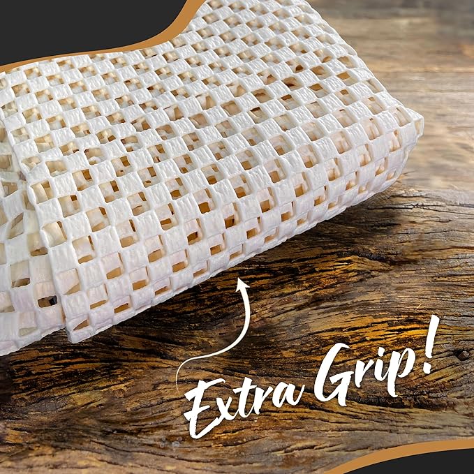 Nevlers 5'x7' White Anti Slip Rug Mat Non Skid Design | PVC Non Slip Rug Pads | Customizable Open Weave Rug Pad for Hardwood Floors