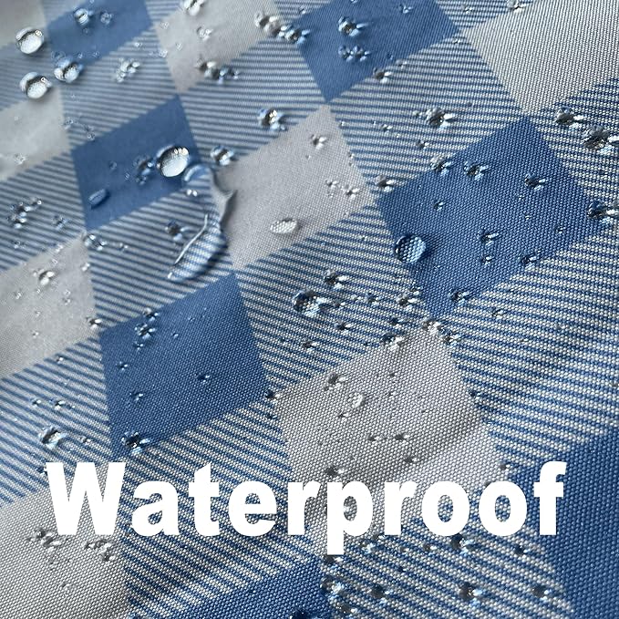 Classic Gingham Plaid Tablecloth Fabric - Rectangular 58x102 Inch Water Resistant Checked Table Cloth for Indoor/Outdoor Use - Table Cover for Kitchen, Picnics, Gardens, and Parties