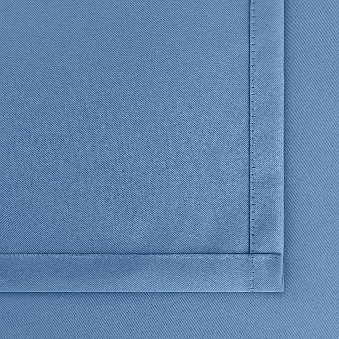 BGment Blackout Curtains 63 Inches Long for Bedroom - Denim Blue Thermal Insulated Drapes Room Darkening with Rod Pocket Privacy for Living Room, 52 x 63 Inch, 2 Panels