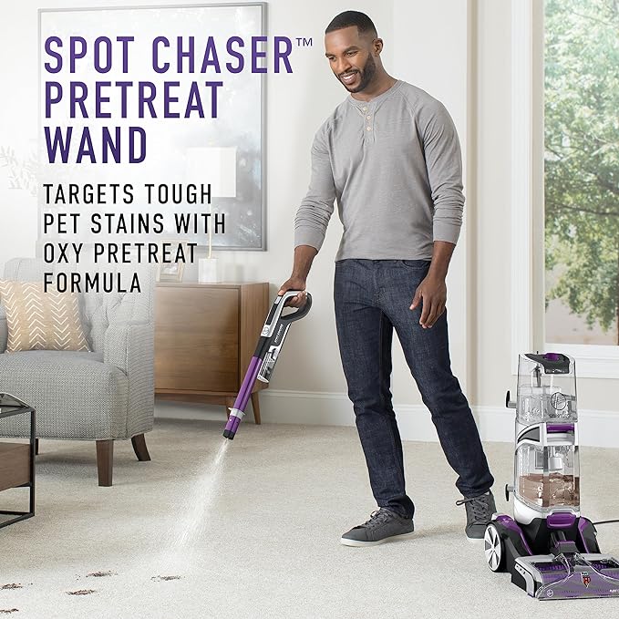 Hoover SmartWash Pet Automatic Carpet Cleaner Machine with Spot Chaser Wand and Storage Mat, Deep Cleaning Carpet Shampooer Machine, Pair with a Hoover Carpet Cleaner Solution