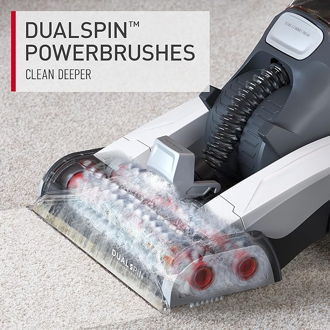 Hoover Dual Spin Pet+ Upright Carpet Cleaner Machine, Carpet Shampooer Machine for Home and Pets, Includes Storage Mat, Pair with a Hoover Carpet Cleaner Solution for a Bright, Refreshed Home