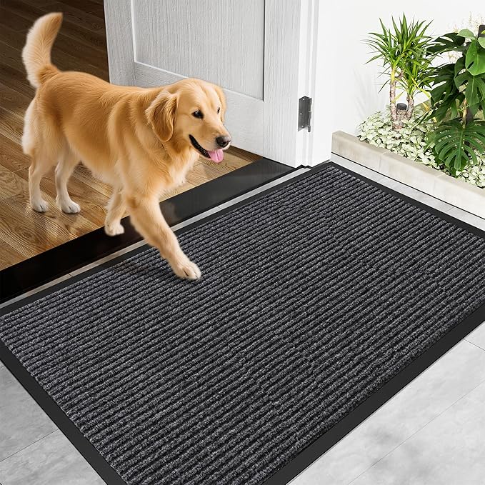 Front Door Mat, 96" x 48" Heavy Duty Indoor Outdoor Doormat, Non-Slip Welcome Mats for Entryway, Rubber Backing Low Profile Commercial Door Mats