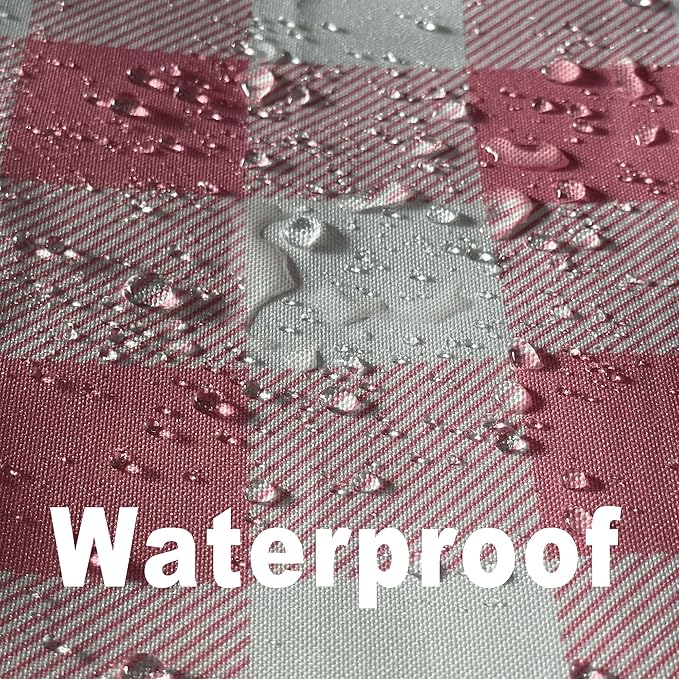 Waterproof Checkered Tablecloth Fabric - Rectangle 58x84 Inch Classic Gingham Buffalo Plaid Table Cloth for Indoor/Outdoor Use - Washable Table Cover for Kitchen, BBQs, and Parties