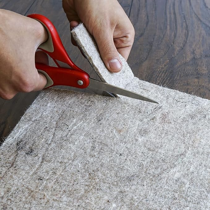 RUGPADUSA - Dual Surface - 7'10" x 10' - 1/8" Thick - Felt + Rubber - Non-Slip Backing Rug Pad - Adds Low-Profile Comfort and Protection