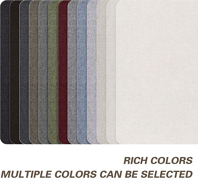 KING MOUNTAIN Fine Linen Fabric Patches, Self-Adhesive, 8x11 inch, 2 PCS, Multi Color, For Linen Sofa and Clothes Repair (Blue Grey, 8" x 11" - 2PCS)