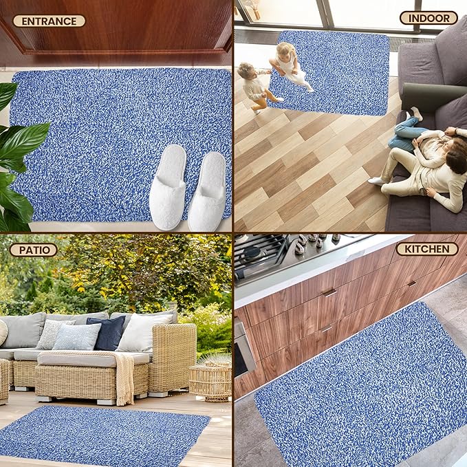Premium Microfiber Indoor Door Mat – 36"x72" Washable Entry Mat, Non-Slip, Waterproof Backing, Super Absorbent, Low Profile Entryway Doormat for Indoor Entrance