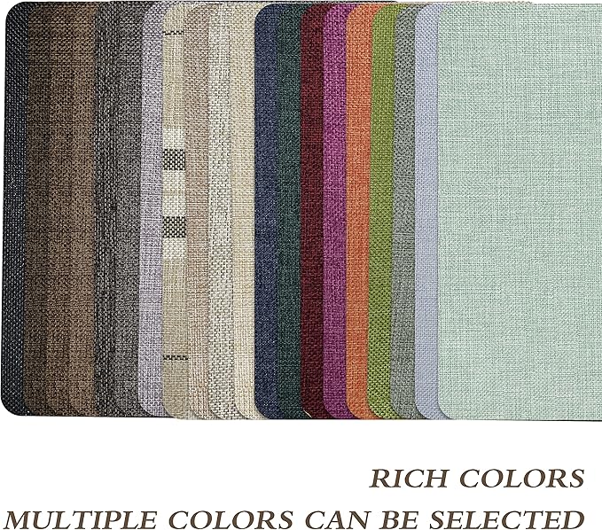 KING MOUNTAIN Coarse Linen Repair Patches, Self-Adhesive Linen Fabric Patches, 8X11 inch Extra Size, Multi Color, Can be Used for Linen Sofa Repair and Linen Clothes Repair(8" x 11",Light Beige)