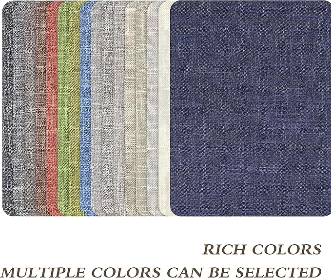KING MOUNTAIN Fine Linen Repair Patches, Self-Adhesive Linen Fabric Patches, 8X11 inch 2 PCS, Multi Color, Can be Used for Linen Sofa Repair and Linen Clothes Repair(8" x 11"-2PCS, Dark Blue 1.0)