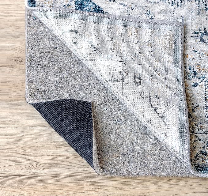 RUGPADUSA - Dual Surface - 4'10" x 7'10" - 3/8" Thick - Felt + Rubber - Enhanced Non-Slip Rug Pad - Adds Comfort and Protection - for Hard Surface Floors